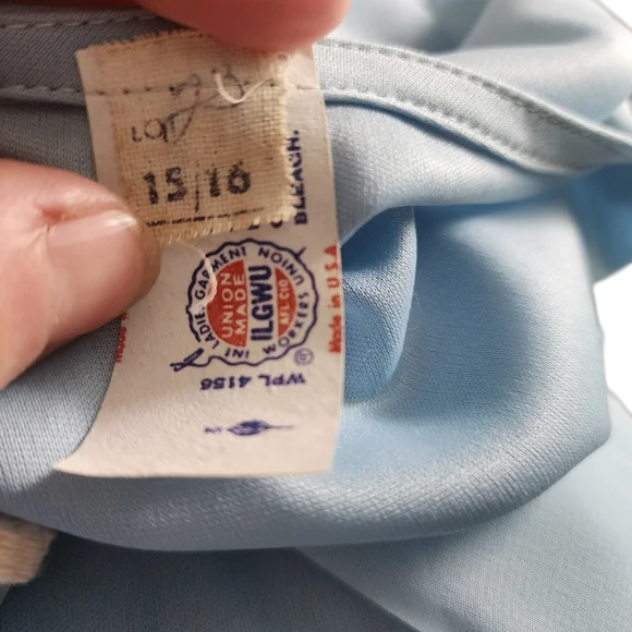 Vintage Light Blue Pleated V-Neck Maxi Dress - Picture 2 of 2